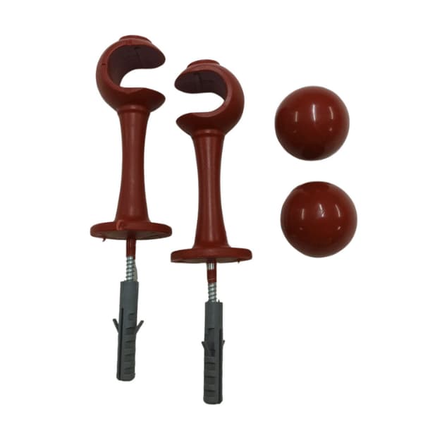 Kit De Suporte Para Varão Várias Cores Com Ponteira 19mm