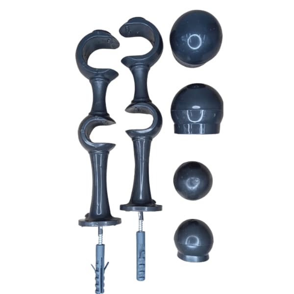Suporte Duplo Para Varão De Cortina Simples Par Cores 28/19mm