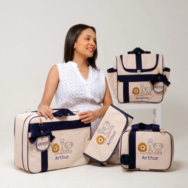 Bolsa Maternidade Personalizada Menino Safari Kit Bolsa Maternidade
