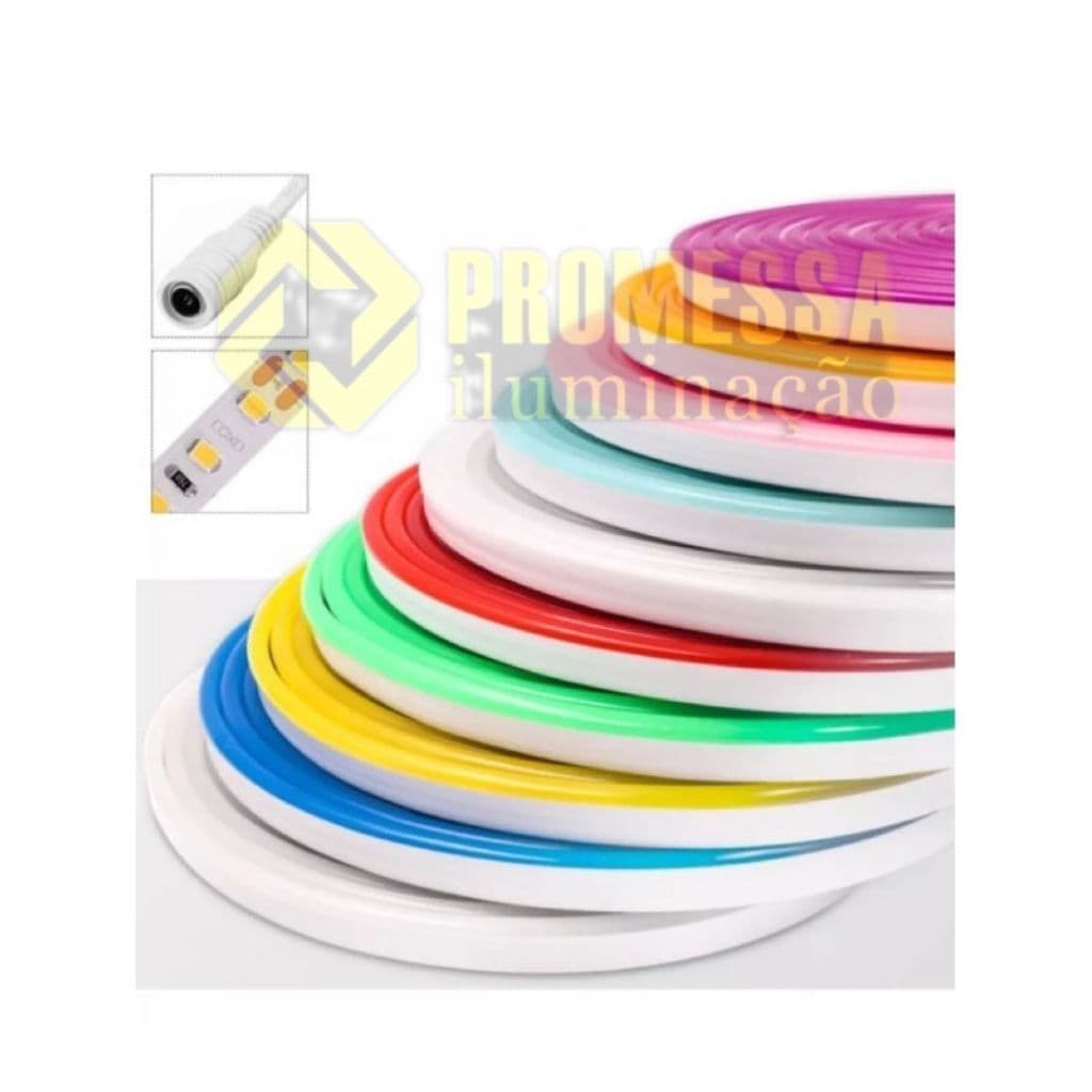 Fita de LED Mangueira Neon 5M IP65 Flexível Com ou Sem Fonte