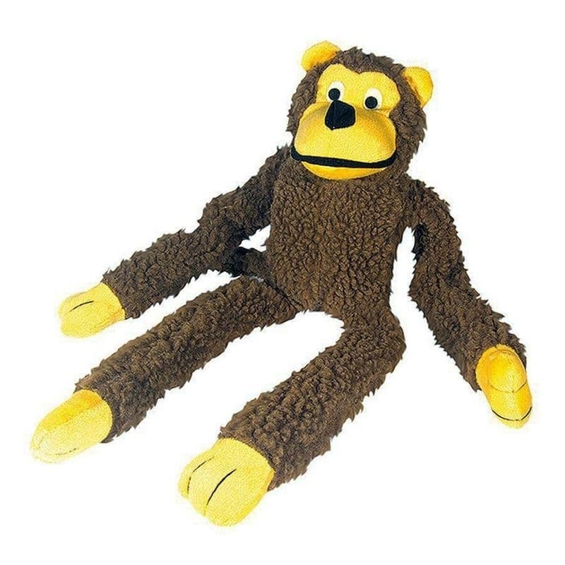 Brinquedo pelúcia macaco para pet gato cachorro cão com apito sonoro