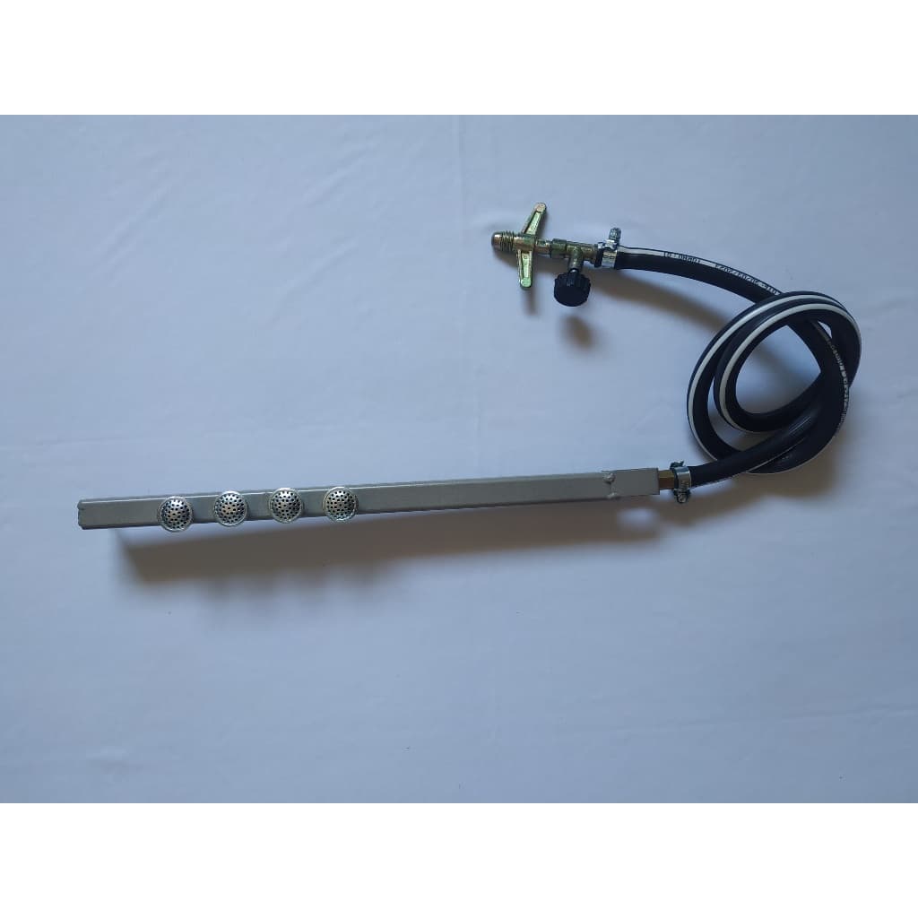 Kit Gás Queimador Churrasqueira Bafo Alta Pressão 36cm