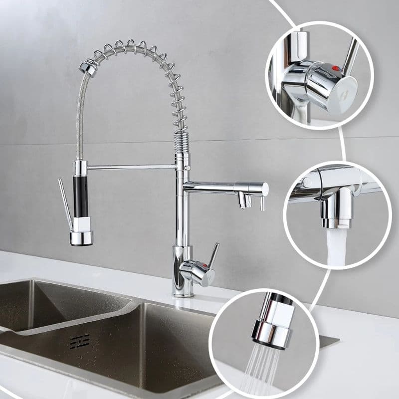 Torneira Cozinha Gourmet Monocomando Com Spray Extensor 14146