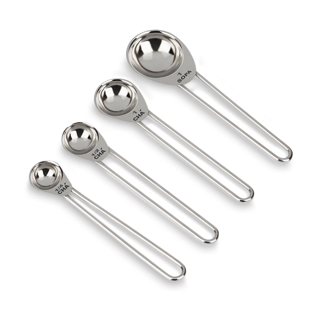 Conjunto De Medidores Colher Brinox 4 Peças - Aço Inox