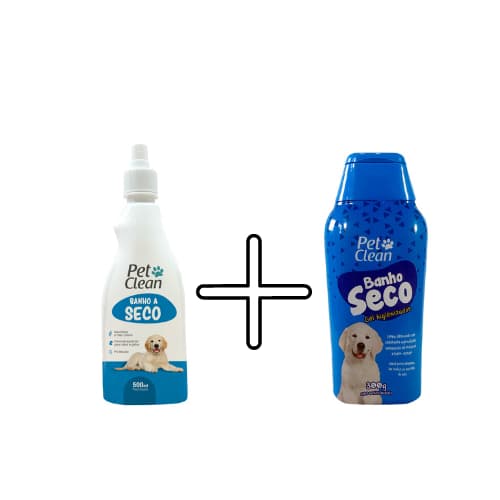 Experimente o Kit Banho a Seco Pet Clean, com Gel Refrescante e Fórmula Exclusiva para Higiene Rápida de Cães e Gatos - A Solução Prática para Manter Seu Pet Sempre Limpo e Perfumado