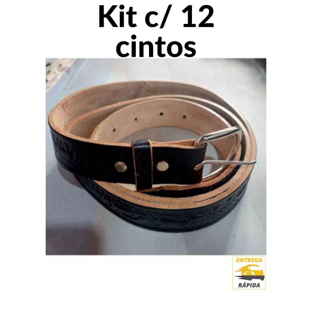 kit 12 unidades de cinto couro legitimo envio imediato