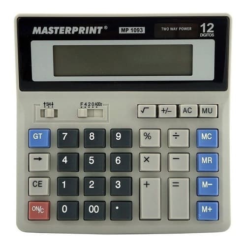 Calculadora Eletrônica MP1093 C/12 Dígitos - Masterprint