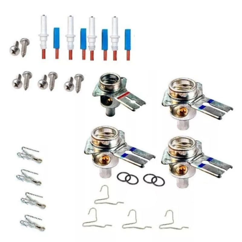Kit Tubos Venturi + Velas Brastemp/Consul 4, 5 e 6 bocas