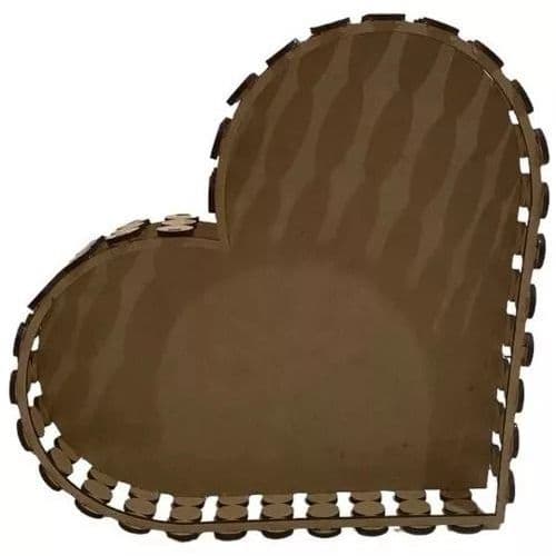 5 bandeja Coração 25x22 Cru Tam. M - Bandeja Para Decoração