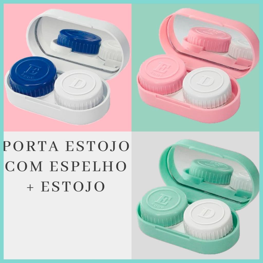 Porta Estojo para Lentes de Contato Pocket Advance Com espelho (Sem Logo) - Look Vision