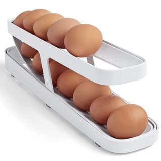 Organizador Automático De Ovos 2 Andares Dispenser Para Bancada de Cozinha Geladeira