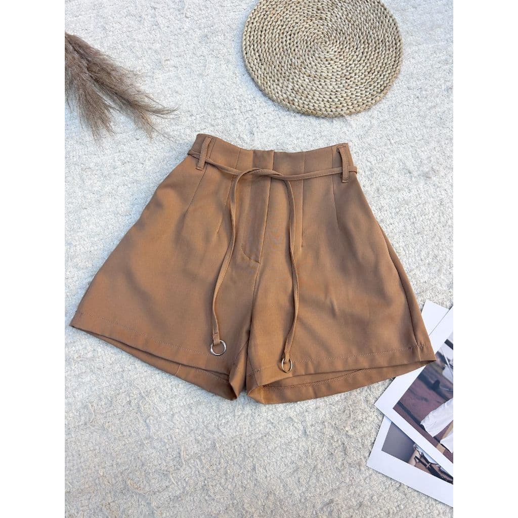 NEW MAGIC FASHION short alfaiataria com bolso e cinto/moda feminina