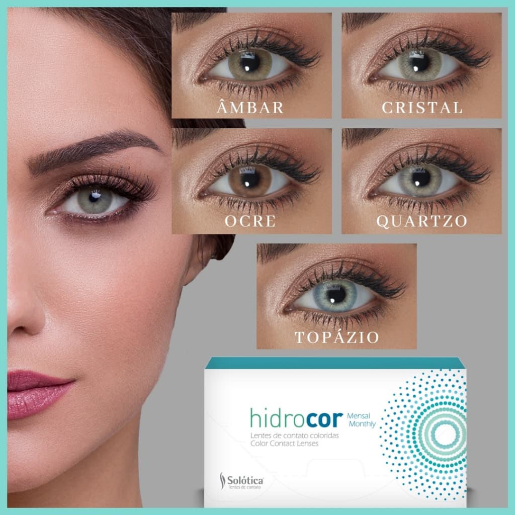 Lentes Coloridas Solótica Hidrocor Mensal - Sem Grau