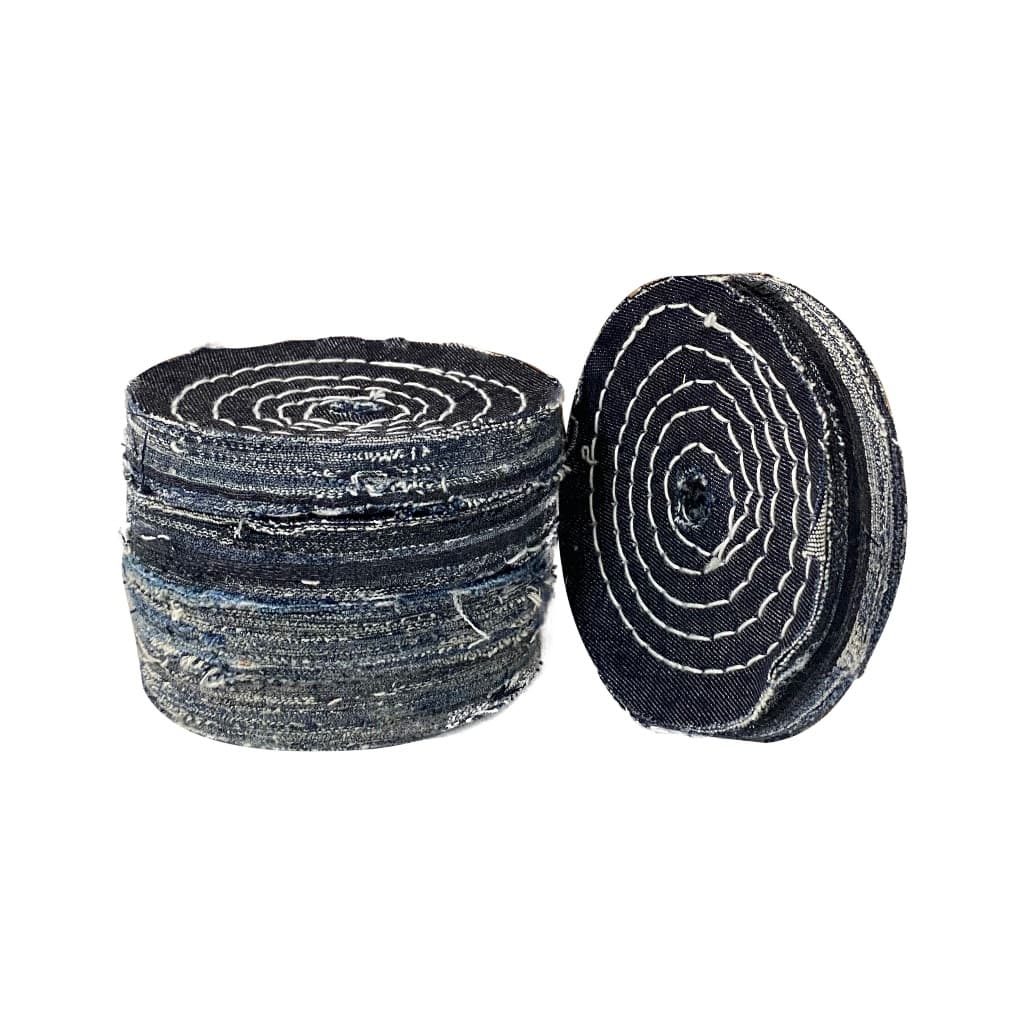 Roda Polimento Brim 100 x 16 Jeans - Roda Polimento Pano Jeans 10 cm