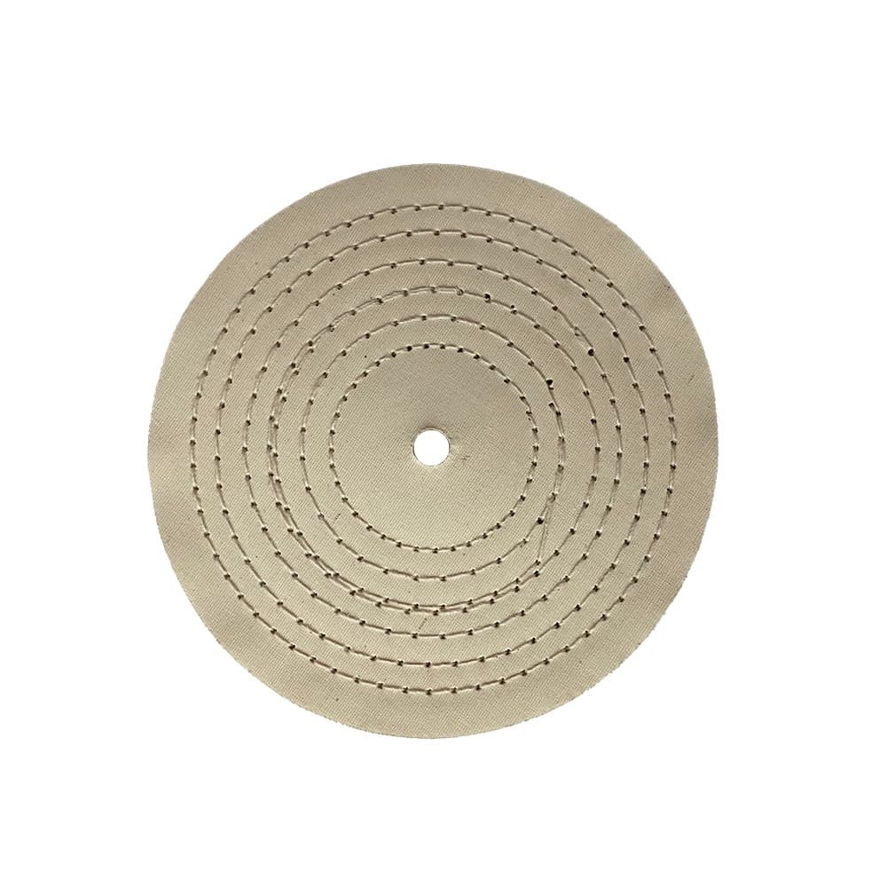 Roda Polimento Algodão 200x15 - Branco Duro - Furo 13 - Roda 20 cm