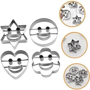 Kit 2 Peças Formas Rosto Sorridente Para Biscoitos Molde Cortador Biscoito Pastel Bolo Ferramentas De Decoração De Confeitaria De Ferramentas