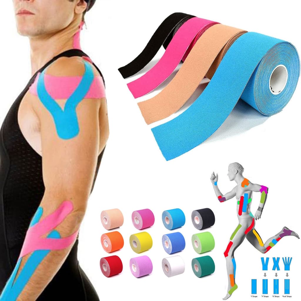 Jnlvariedades Bandagem Elástica 5cm X 5m Fita Kinesiology Tape Fisioterapia