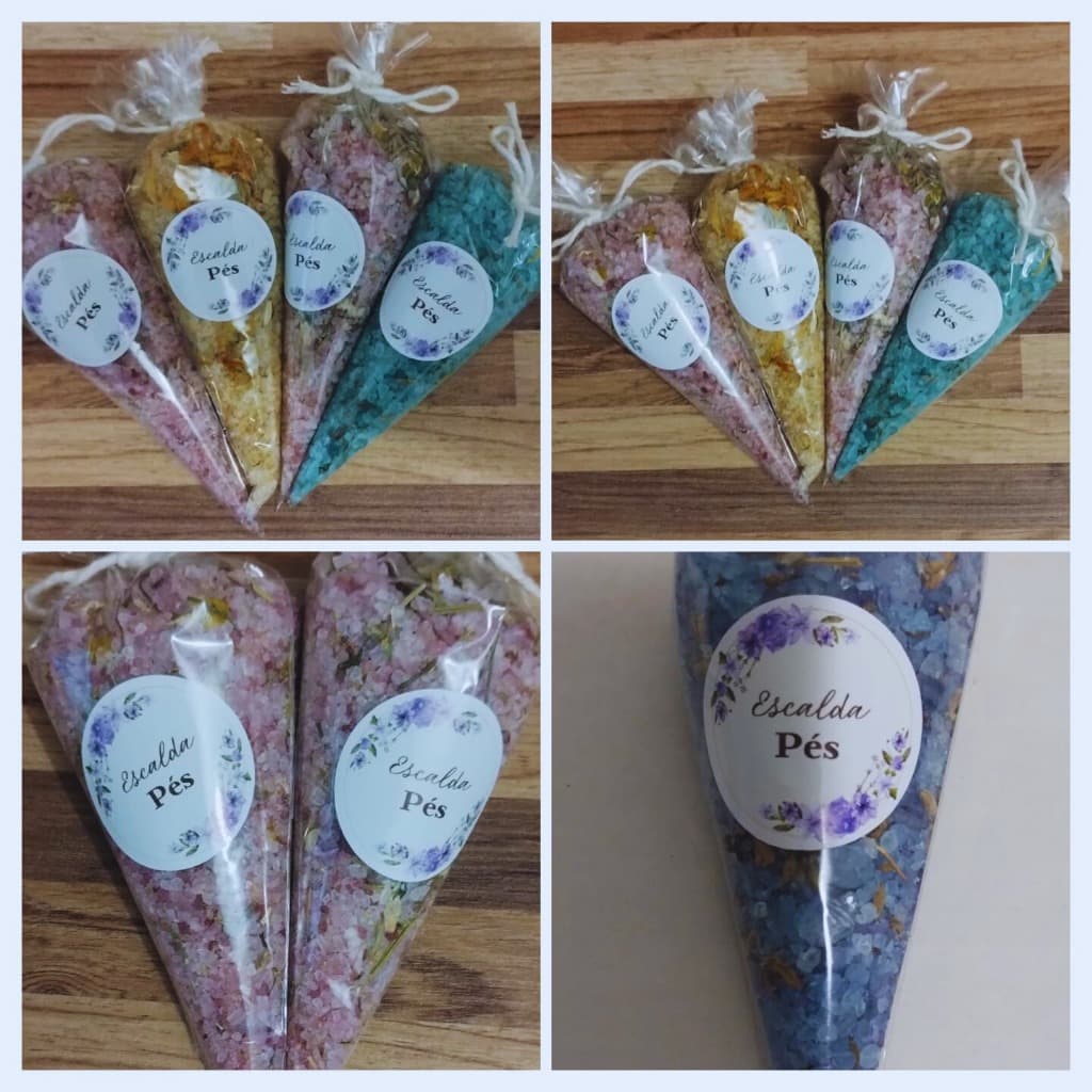 Kit com 50 Cones  de Sais Aromáticos para Escalda Pés