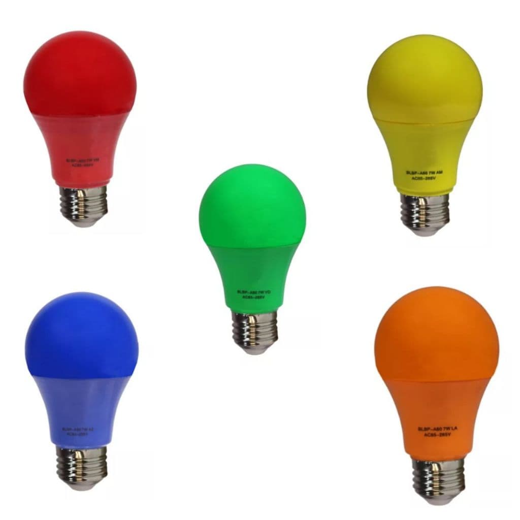 Lâmpada Bulbo Led 7w A60 Colorida Decorativa E27 Bivolt