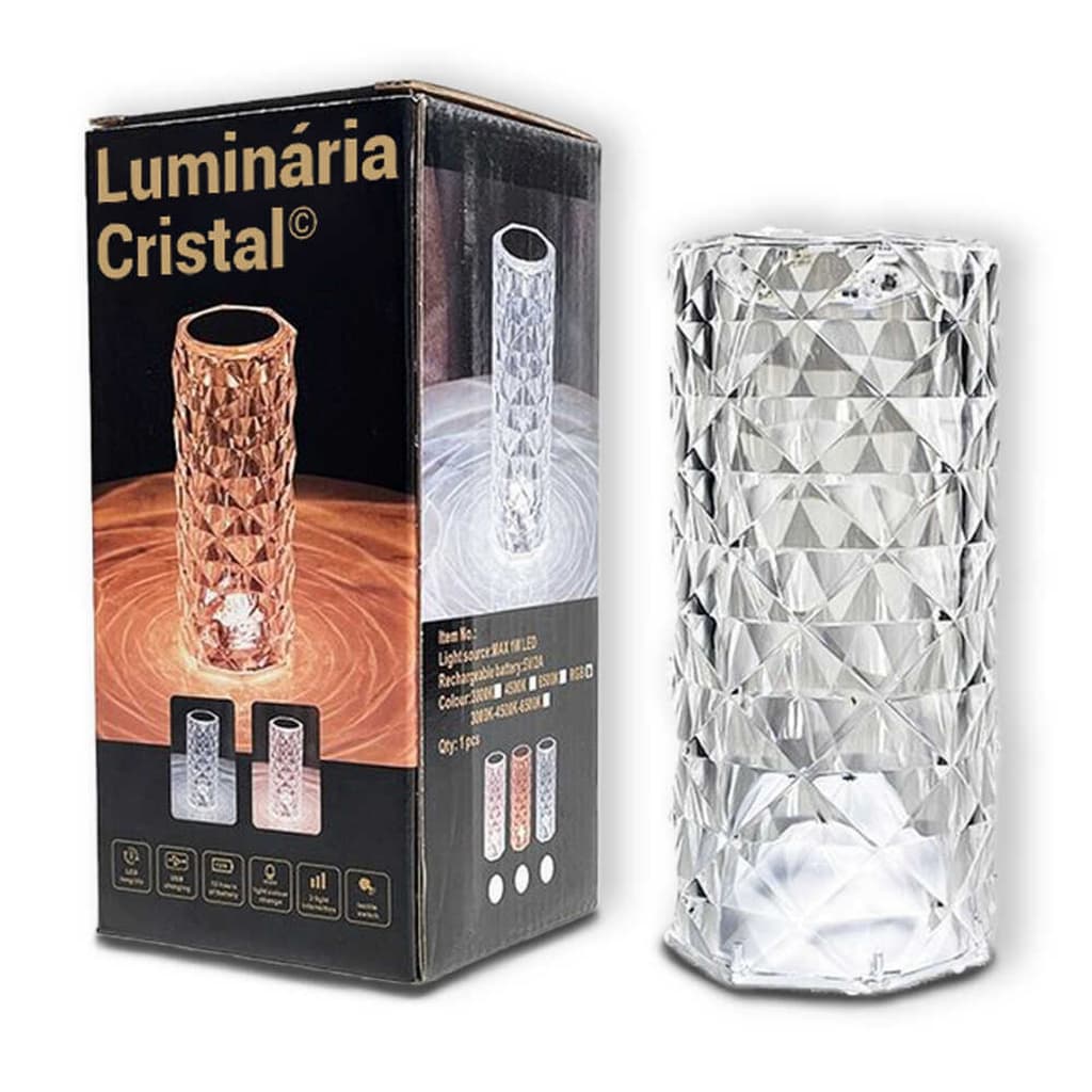 Luminária Touch 3 Toques Recarregável Trilight
