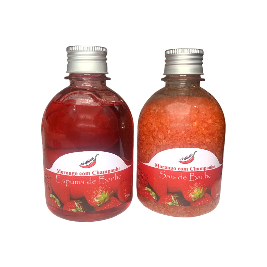 Kit Sais de Banho e Espuma Grande para Banheira Banho Ofurô Chillies 250 ml