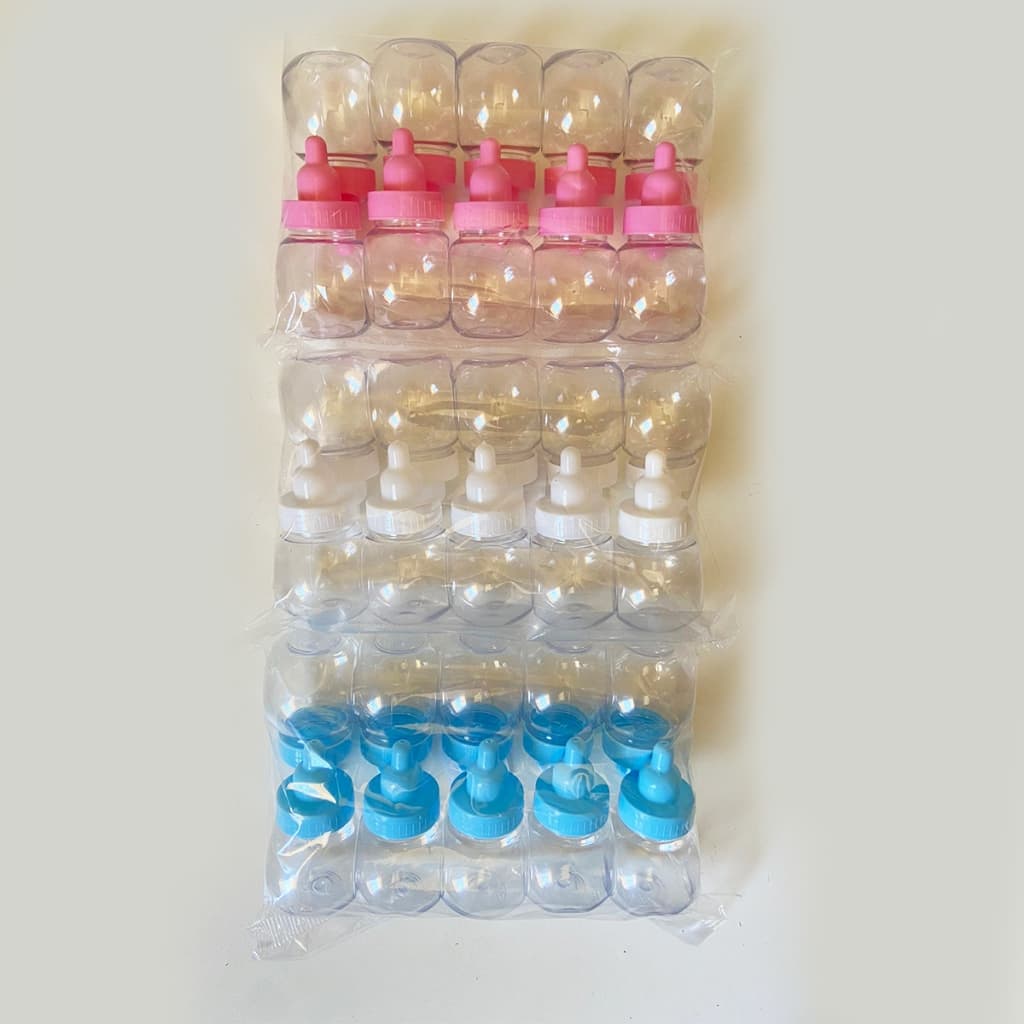 Chuquinhas de Plástico 50ML Para Decoração de Chá de Bebe