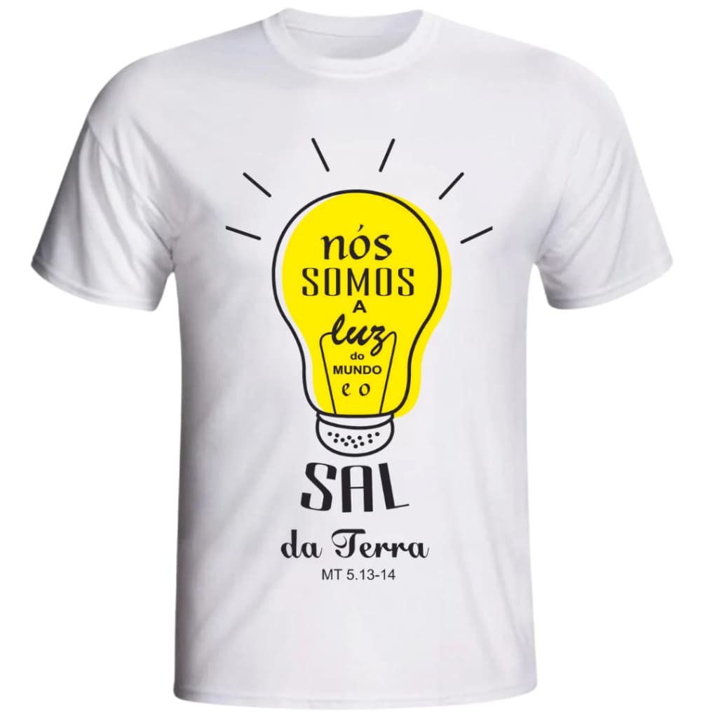 Camiseta Religiosa Golpel Cristã T-shirt Nos somos a luz do mundo e o sal na terra Camisa unissex BlusaAdulto e infantil