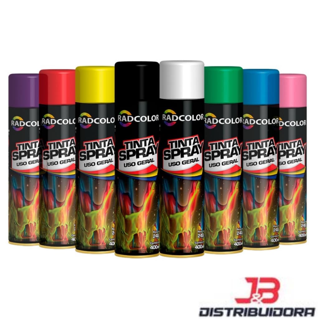 TINTA EM SPRAY USO GERAL RADCOLOR 400ML -DIVERSAS CORES