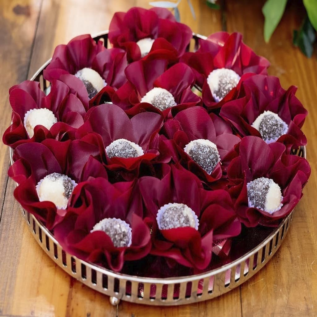 300 Forminhas Para Doces Fino Flor Camélia 3 Camadas