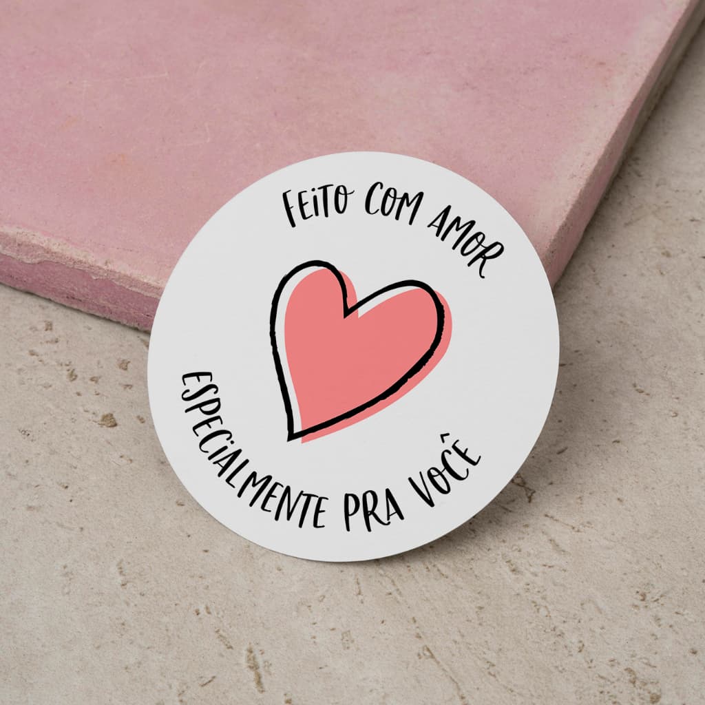 120 Adesivos Lacre Embalagem Fechamento Decoração Papelaria Personalizada