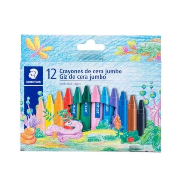 GIZ DE CERA 12 CORES JUMBO CRAYONES  STAEDTLER - MATERIAL ESCOLAR - PAPELARIA