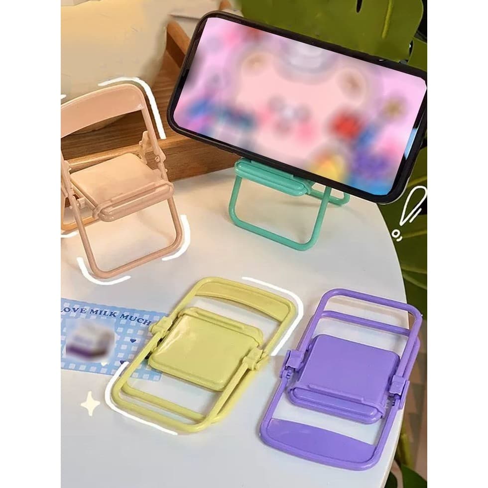 Suporte Celular Cadeira Ajustável de Praia Férias Miniatura Banquinho de Mesa Decoração Tablet Suporte De Escritório Para Tablet
