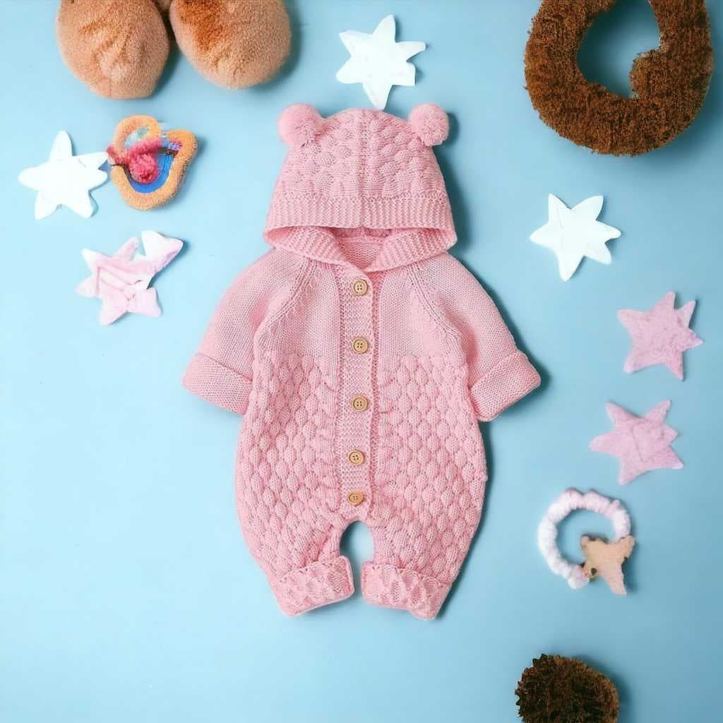 Sueter de lã menina inverno macacão