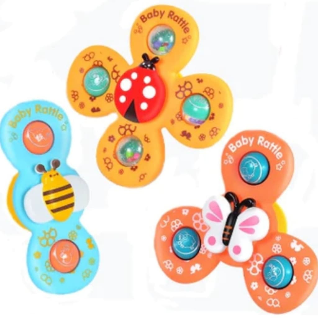 Brinquedo Com Ventosa Para Bebês Gruda No Vidro Kit 3 Peças