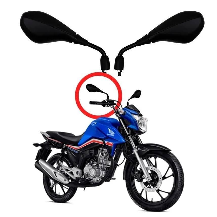 Par Retrovisor BMW GS 650 / BMW F800 Espelho fixo para Motos Honda