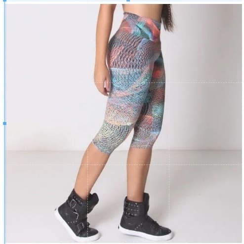 Moda Feminina Calça leg Corsário Cintura Alta Academia Fitness Capri