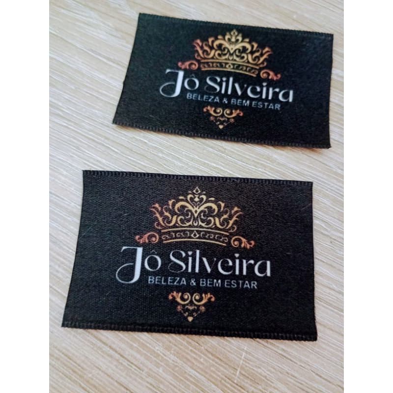 Etiquetas de Cetim Personalizadas 4x6 cm - SELADAS - NÃO DESFIA