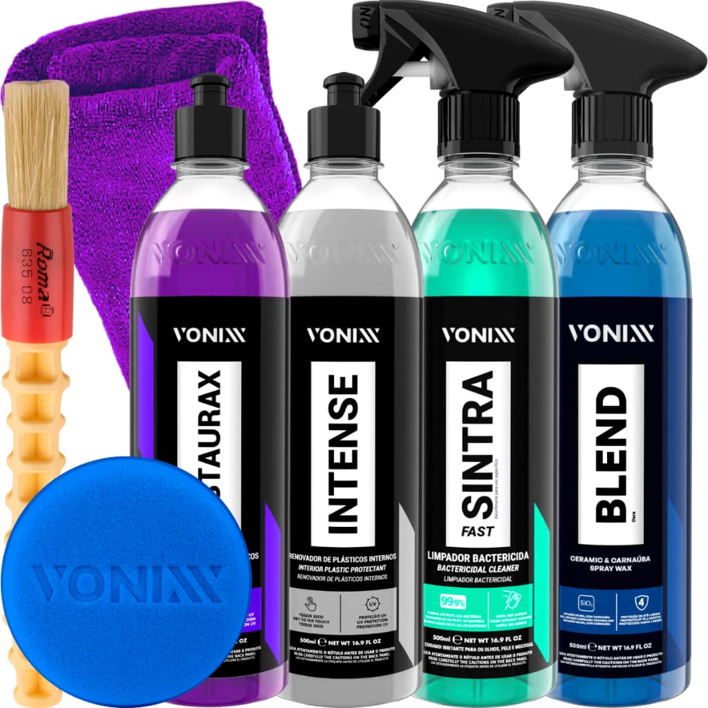 Kit Restaurador Plástico Restaurax Intense Sintra Fast Cera Blend Vonixx