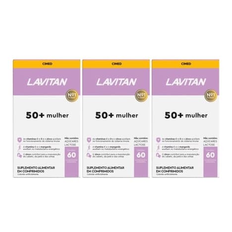 kit 3 lavitan 50+ mulher 60comp
