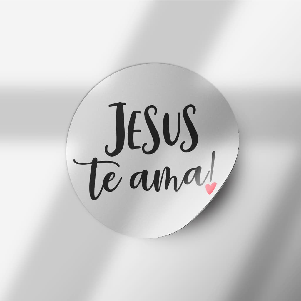 120 Adesivos JESUS TE AMA Evangelismo Embalagem Fechamento Decoração Papelaria Personalizada