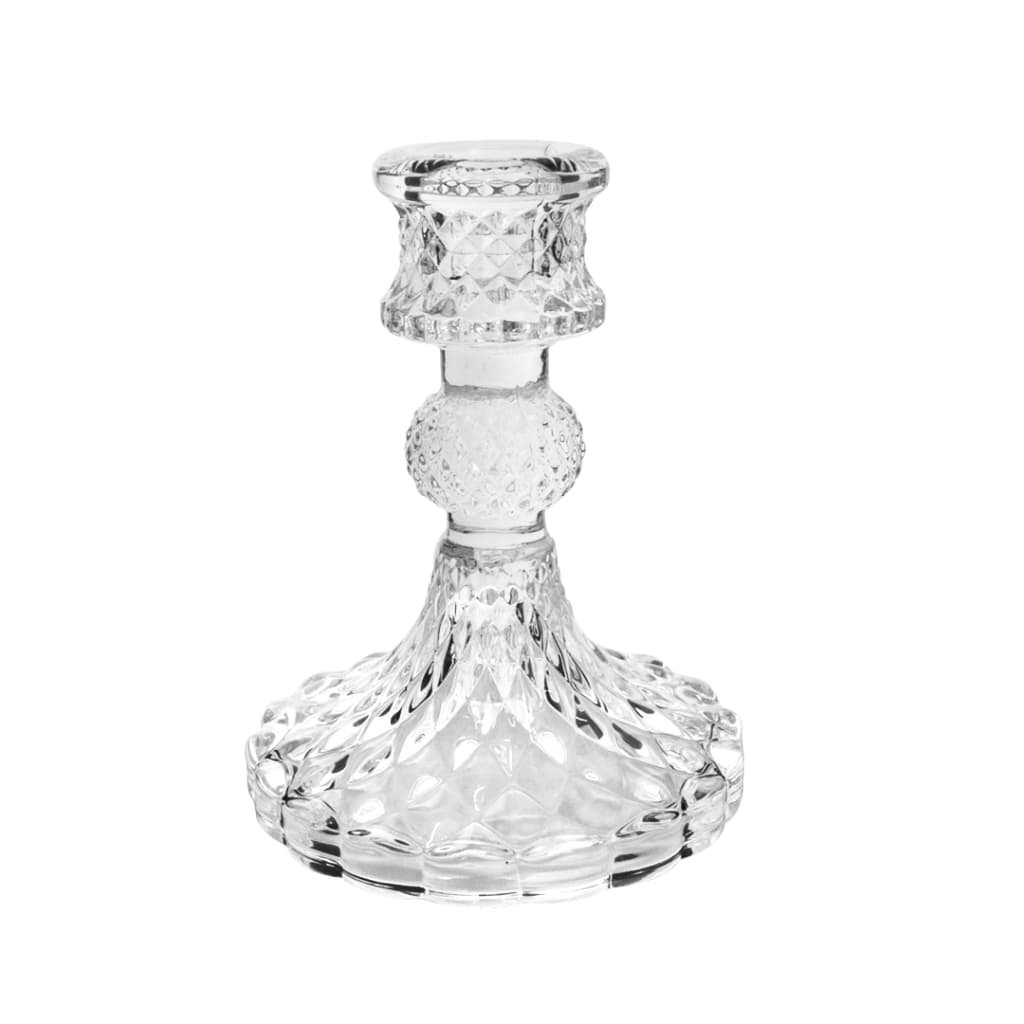 Porta Vela Castiçal De Vidro Candelabro Mesa Posta Elegante