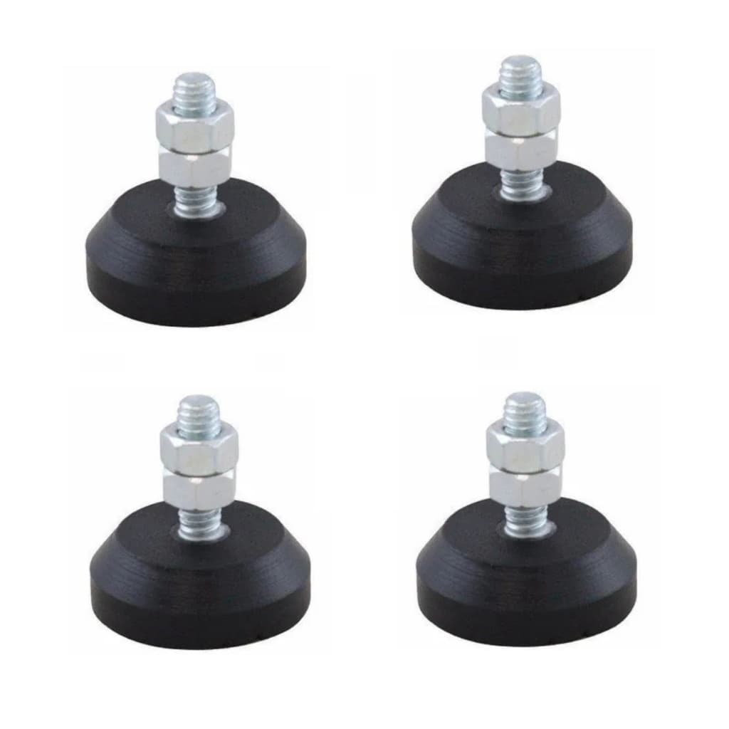 Pé de Borracha 1/4 Nivelador Impacto Modelo Mini Kit Com 4 Unidades