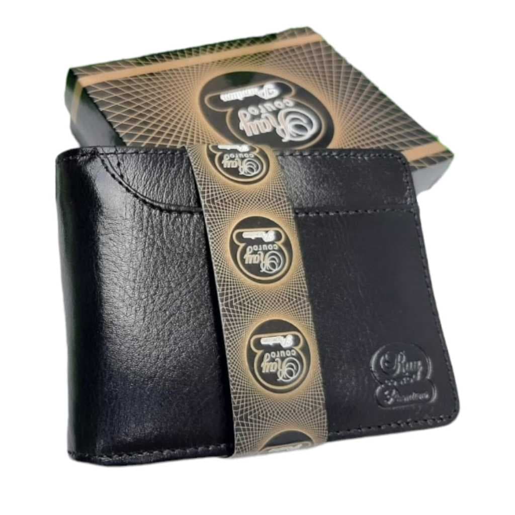Carteira Masculina de Couro Premium - Porta Cartão removível - Carteira Masculino Porta Documentos - Carteira de couro masculina 100% e porta moedas em zíper.