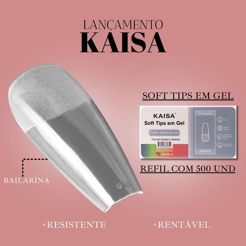 Soft Tips em GEL KAISA 500PCS