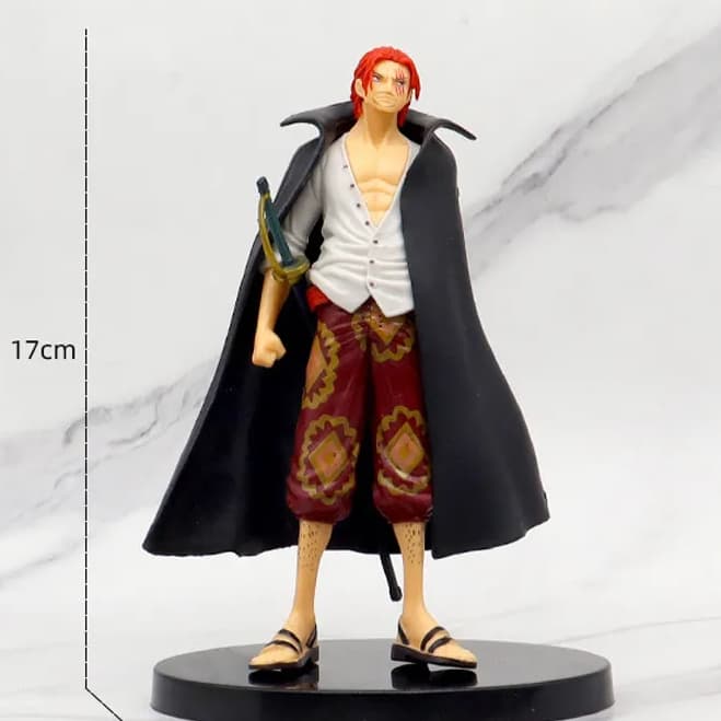 Figura de Ação Shanks com caixa e base - Ruivo - One Piece