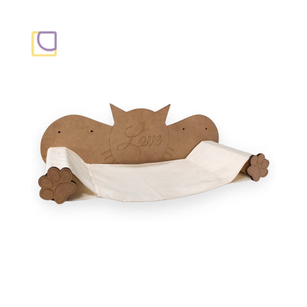 Rede para gato com mdf pano parede playground