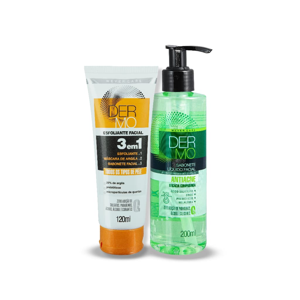 Kit Sabonete Facial 200ml + Esfoliante Facial 120ml - Wever Cosméticos