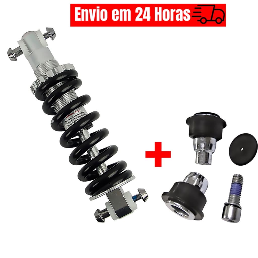 Suspensão Traseira Bike Mola + Bucha Articulação De Balança Para Quadro Full