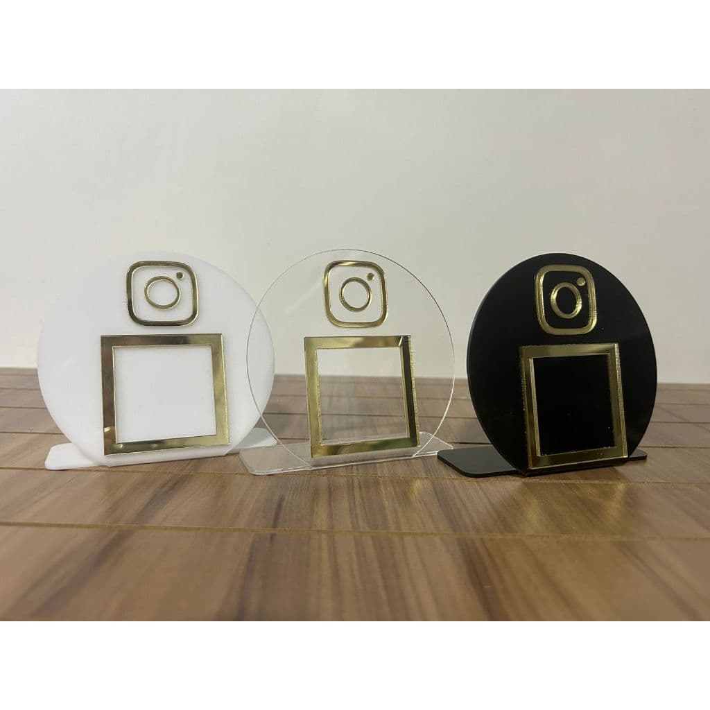 Placa Qr code instragram placa de mesa divulgue sua marca.