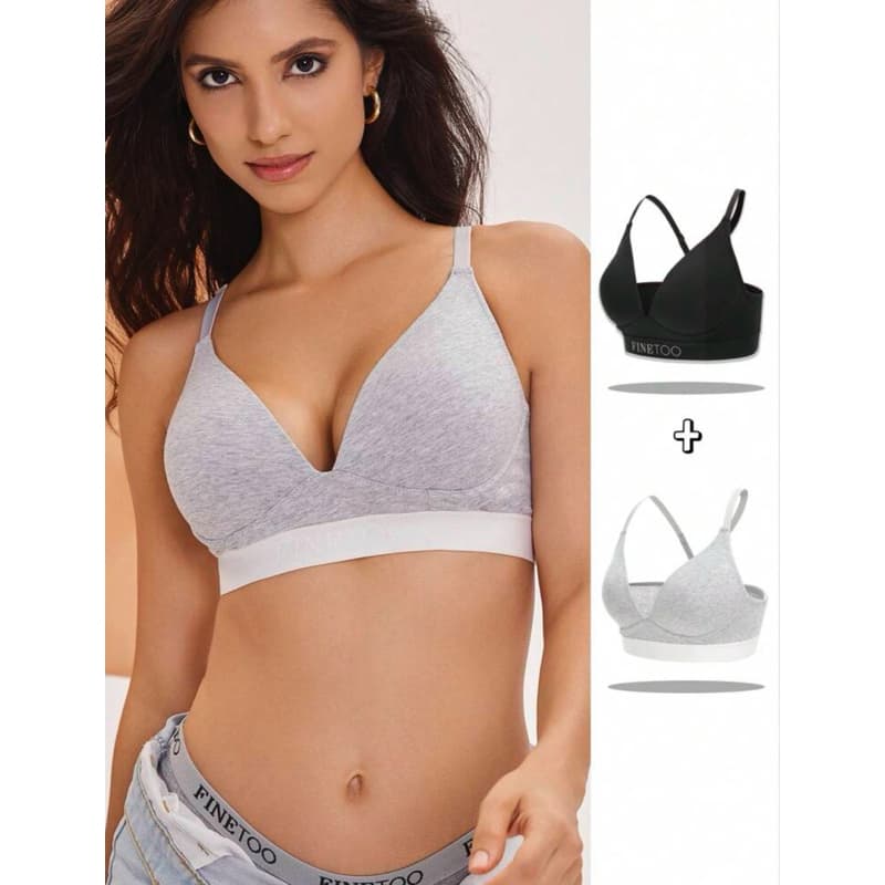 1 sutiã finetoo moda pluszise cor aleatório